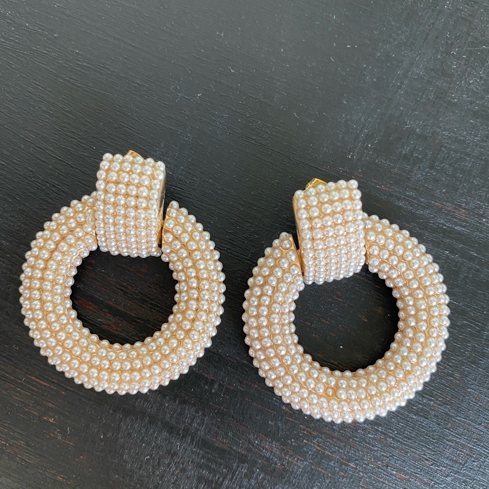 Pearl costume jewelry earrings